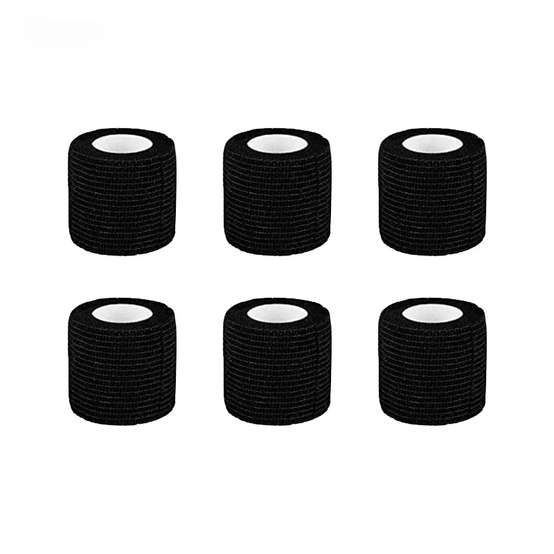 5/10/15/20/48 Black Wraps Adhesive Tapes Tattoo Cover Waterproof Self Nonwoven Grip Bandage Finger Protection Tattoo Accessories