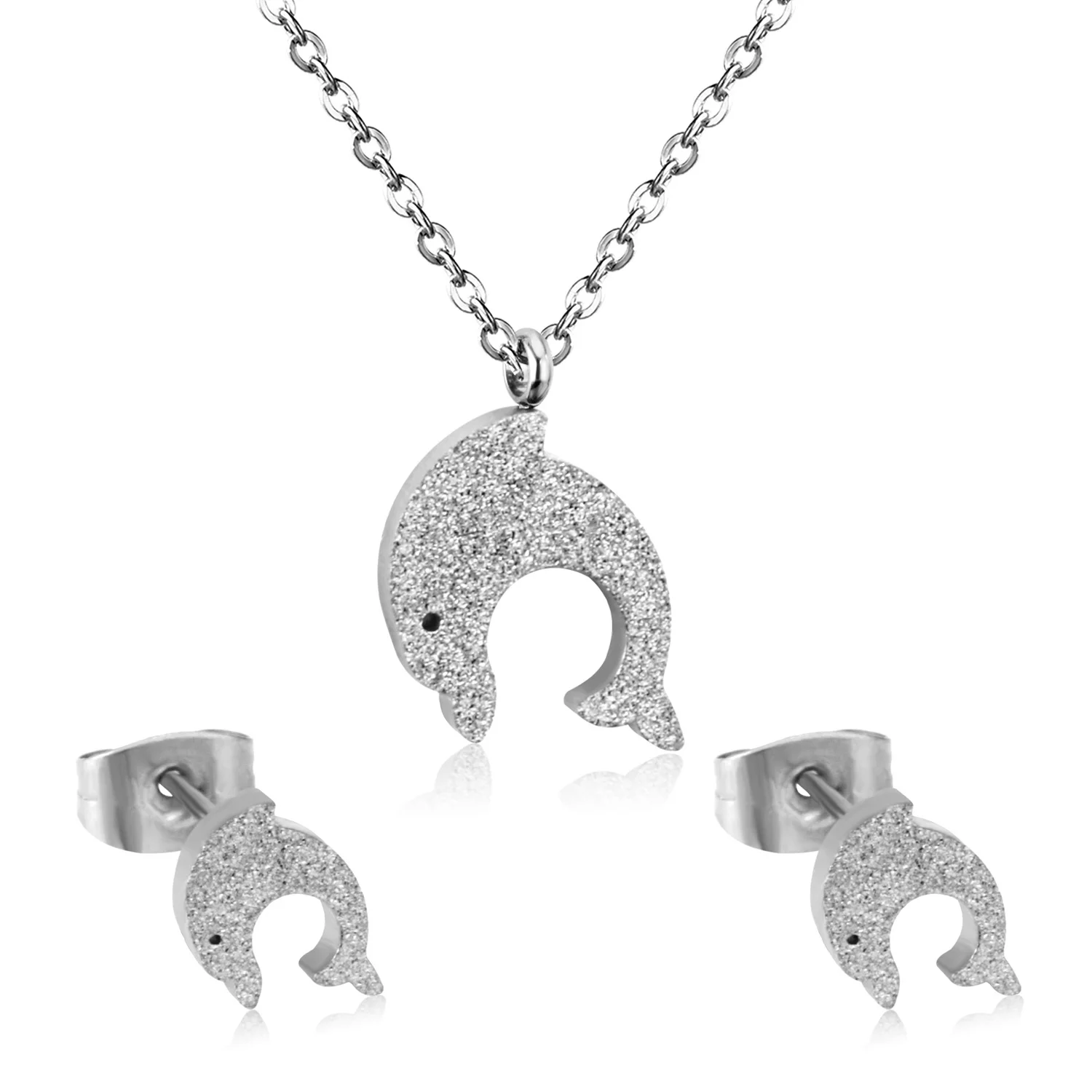 LUXUKISSKIDS Animal Cat Jewelry Sets Stainless Steel 316L Hamsa Hand Necklace For Women/Girls Dubai Indian African Jewelry Sets 