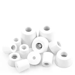 8pcs Cone Rubber Foot Pad White Furniture Legs Feet Tips Table Box Speaker Shock Stand Absorber Protector Pads Non Slip