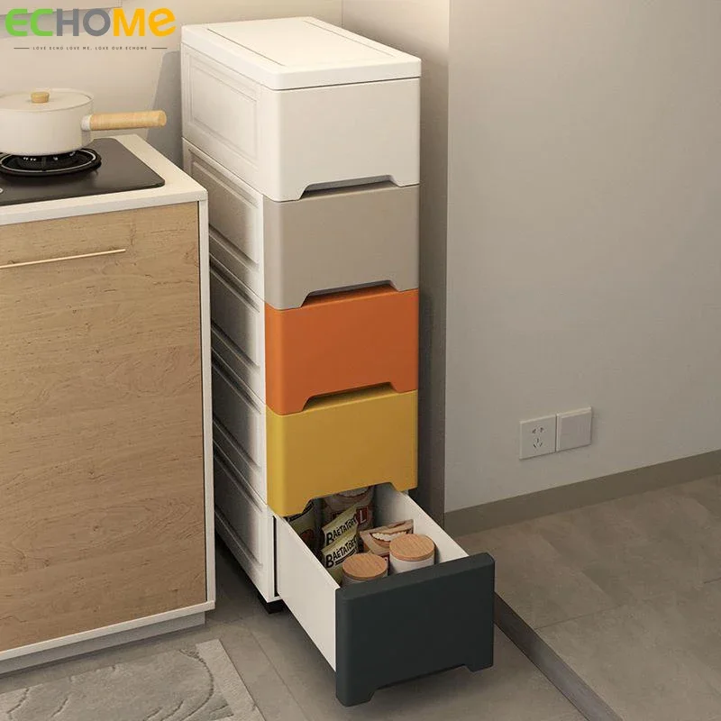 

Kitchen Crevice Storage Drawer Bathroom Storage Cabinet Bedroom Refrigerator Crevice Storage Cabinet Multi Floor Home Organizer