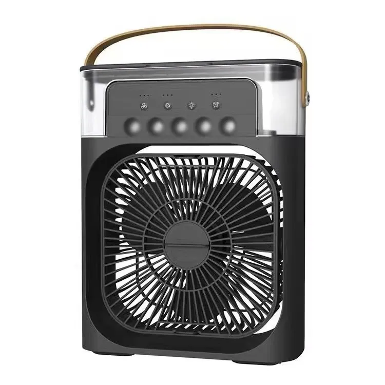 New 3 In 1 Mini Air Cooler LED Night Light Humidifier Portable Cooling Device Desktop Home Office Refreshing Practical Appliance 1