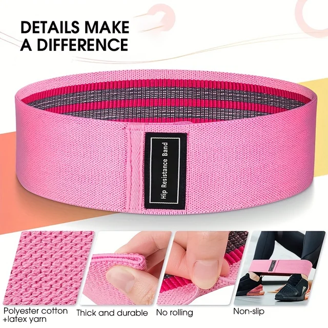 Yoga Resistance Bands 3 Pcs of Stretch Exercise Workout Bands for Women and Man Booty Legs Elastic Pilates Flexbands 2