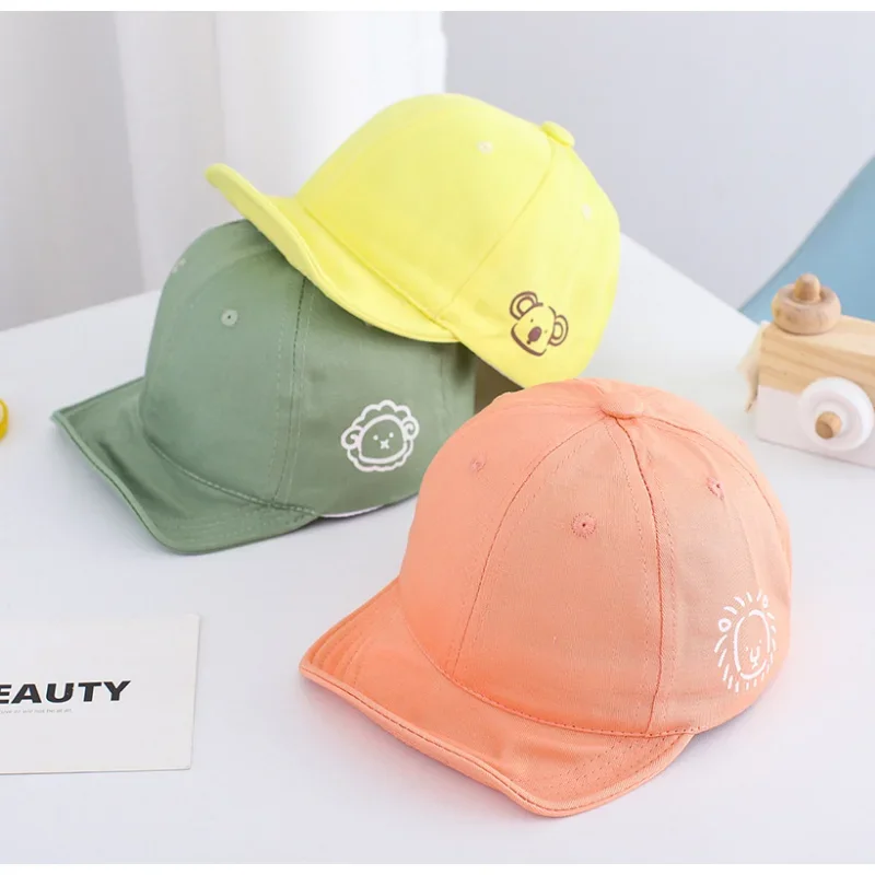 Baseball Cap Cute Bunny Baby Hat for Boys Girls Spring Summer Solid Color Toddler Kids Hats Caps Outdoor Hat for 3-24 Months Baseball Cap Baby Hat Kids Caps