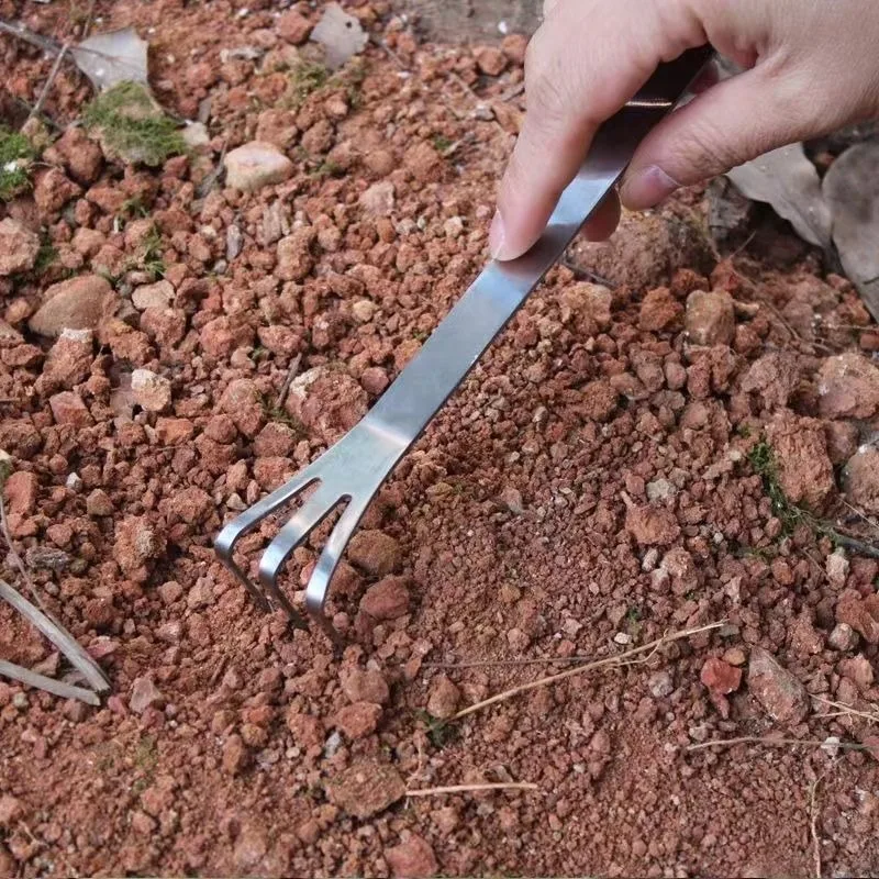 Garden Tool Stainless Steel Gardening Rake Multifunctional Bonsai Root Loosen Soil Spatula High Quality