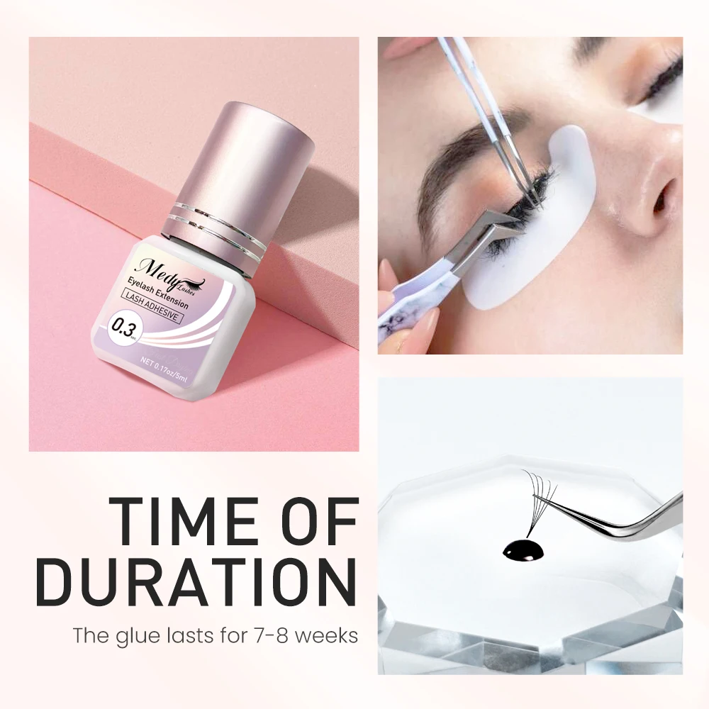 Extra Strong Eyelash Glue 5ml 0.3-3 Sec Drying Time Retention 7-8 Weeks Low Smell Waterproof Eyelash Extension Glue Wholesale