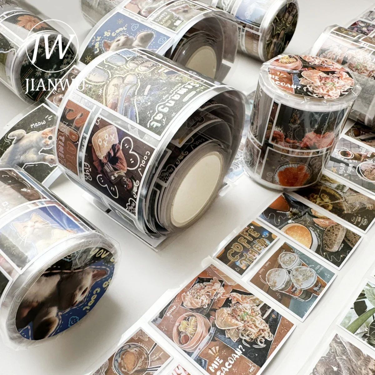 JIANWU 50mm*300cm Romantic Holiday Series Kawaii Travel Landscaping Material Collage Tape Creative DIY Journal Stationery 3
