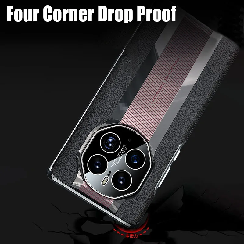 Fashion Sport Car Genuine Leather PC Hard Back Cover Case for HUAWEI Mate 60 50 40 30 Pro Plus Honor Magic 3 4 5 Pro