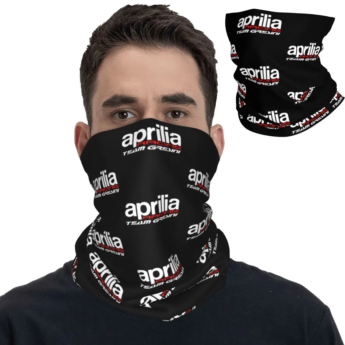 

Aprilia Racing Bandana Neck Gaiter Printed Balaclavas Face Mask Scarf Warm Cycling Riding Unisex Adult Winter