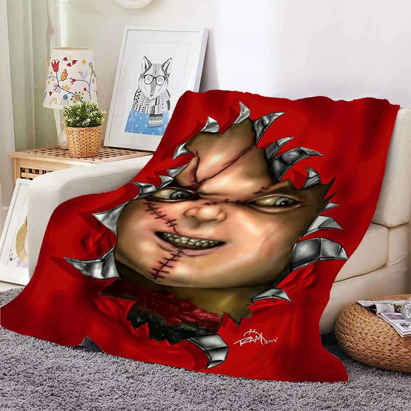 King Size Blanket Sofa A-Chuckys Microfiber Bedding Bed Fleece Camping Custom Decorative Fluffy Soft Blankets for Winter Warm 2