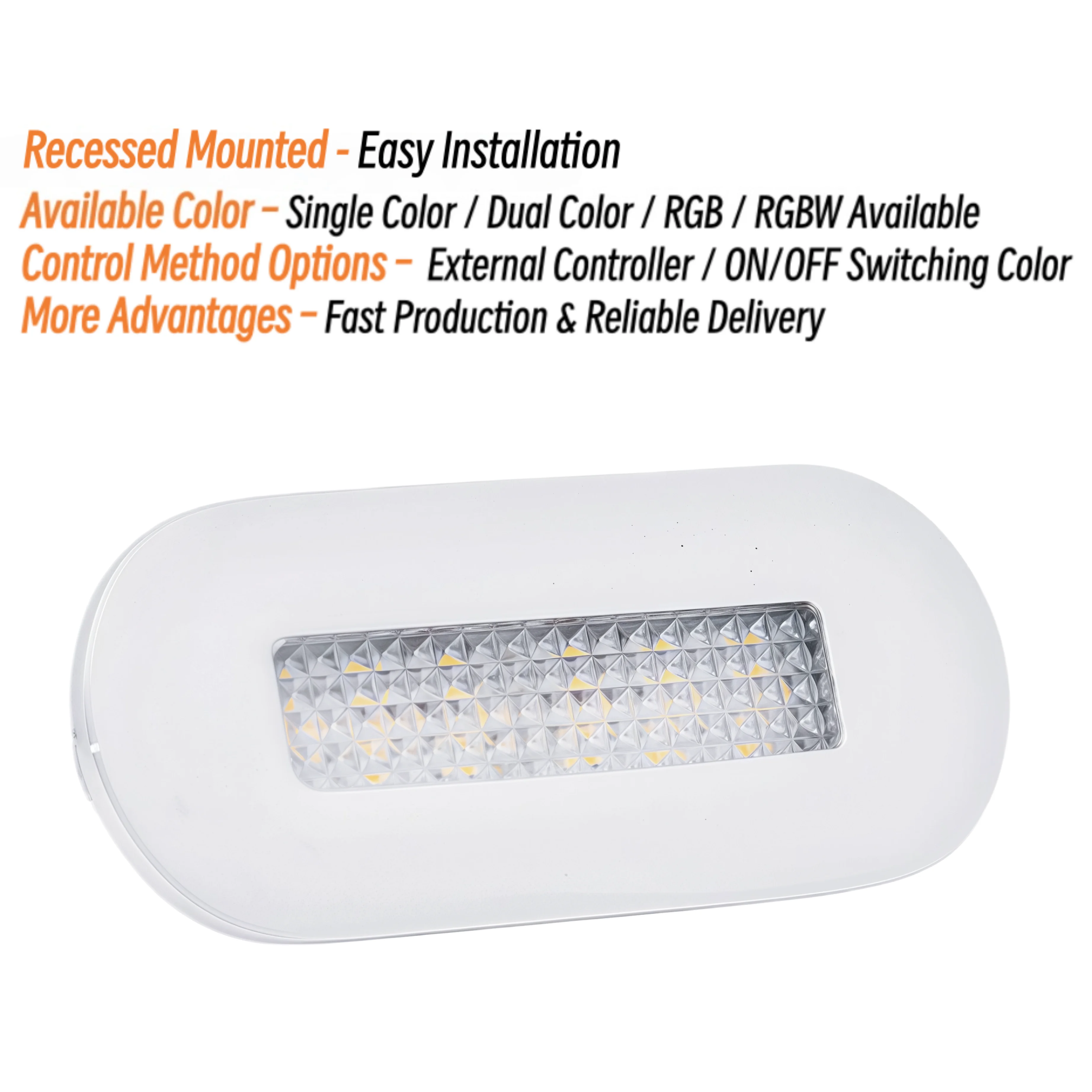 3W 매립형 LED 조명 보트 12V 해양용 316 스테인리스 스틸 방수 데크 계단 조명 (요트 조종석, 선실, 통로용)