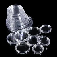 20pcs/Lot 16-46mm Clear Transparent Plastic Coin Holder display Capsules Collection Cases Round Ring Protection Boxs Container 1