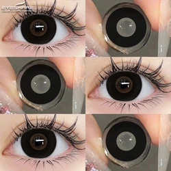Vibrant Blue Anime Cosplay Halloween Contact Lenses (PURE - BLACK)