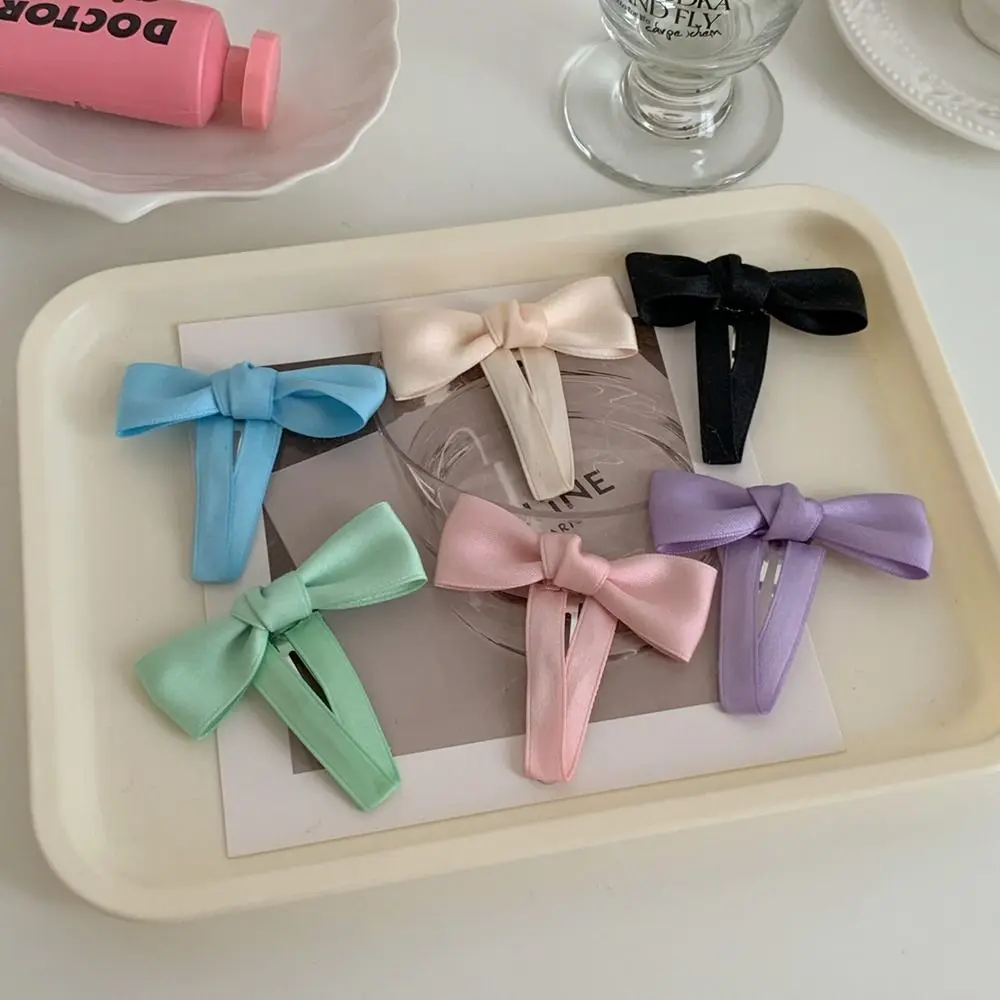 Cloth Geometry Shape Hair Tie Lolita Balletcore Bow Hairpin Korean Style Headwear Girl Hair Clip Female Hair Accessories baby girl headbands kids headwear lolita spanish head accessories flower wedding princess lace hair band bow barrettes