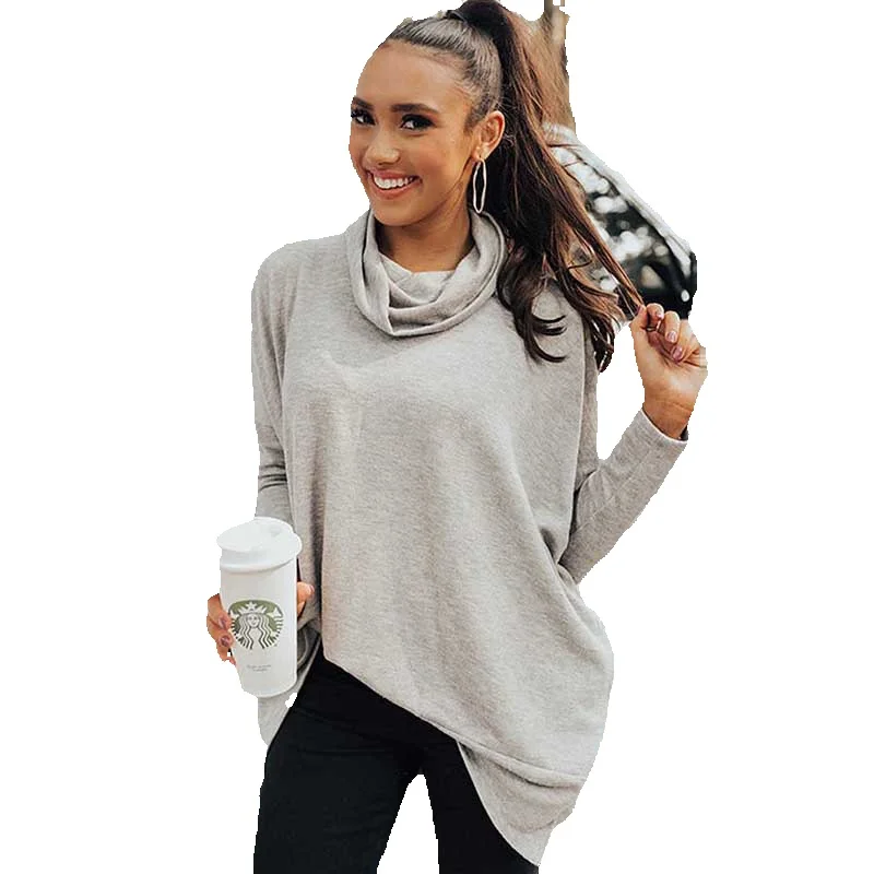 

2023 Autumn New Solid Color Pullover Long Sleeve Top Women's Casual Style Loose Covering Sweater