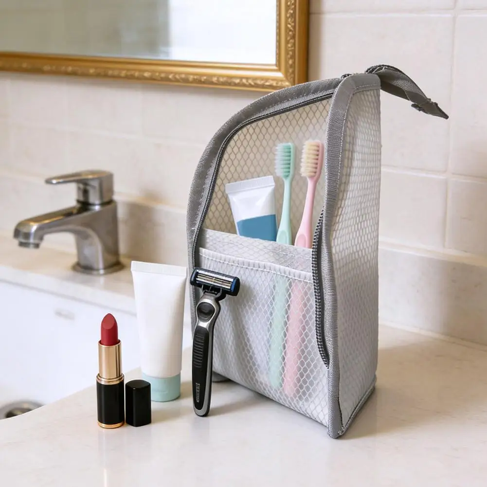 Borsa Cosmetica in Rete EVA, Organizer da Viaggio Portatile per Trucchi e Articoli da Toilette, Beauty Case da Donna, Pochette per il Bagno - immagine 4