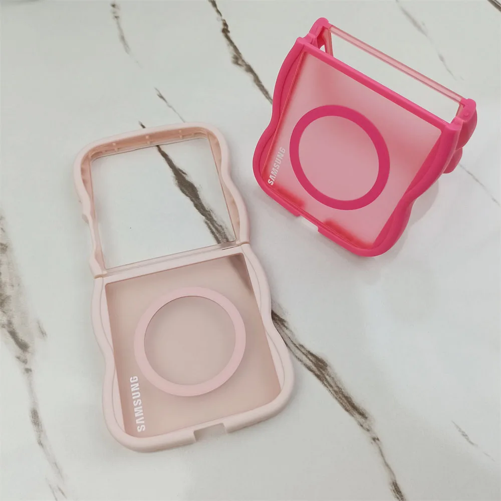 Translucent Wavy Frame Magnetic Luxury Shockproof Case with Silicone Back Cover