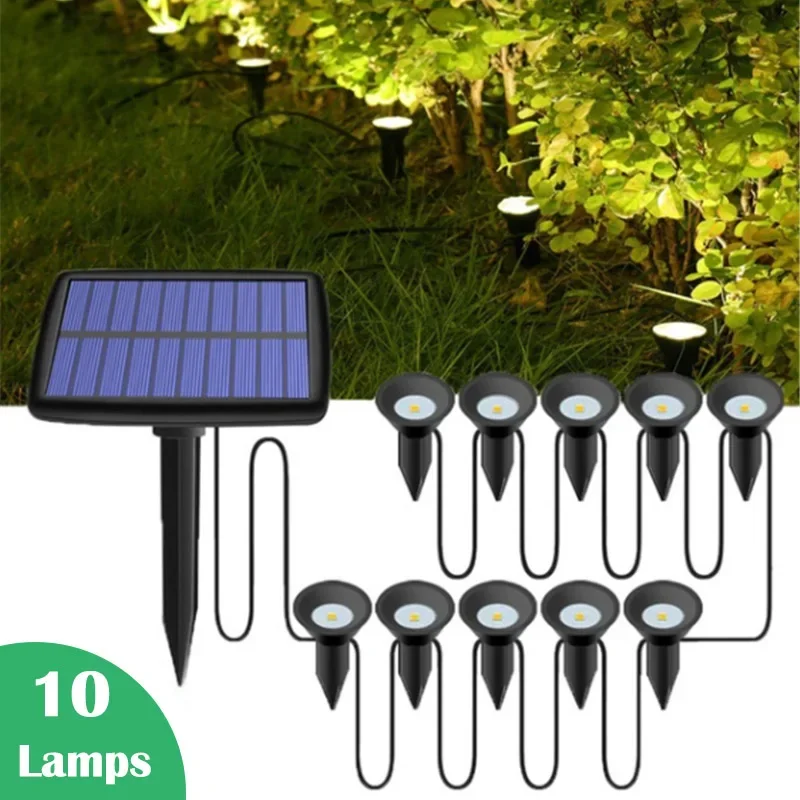 Solar Lawn Lamp LED Solar Lights Outdoor Waterproof Spotlights Garden Pathway Landscape Lighting Home Patio Yard Decor 10PCS for solar lights,solar led lights,solar ground lights,lawn lamp,garden lighting
