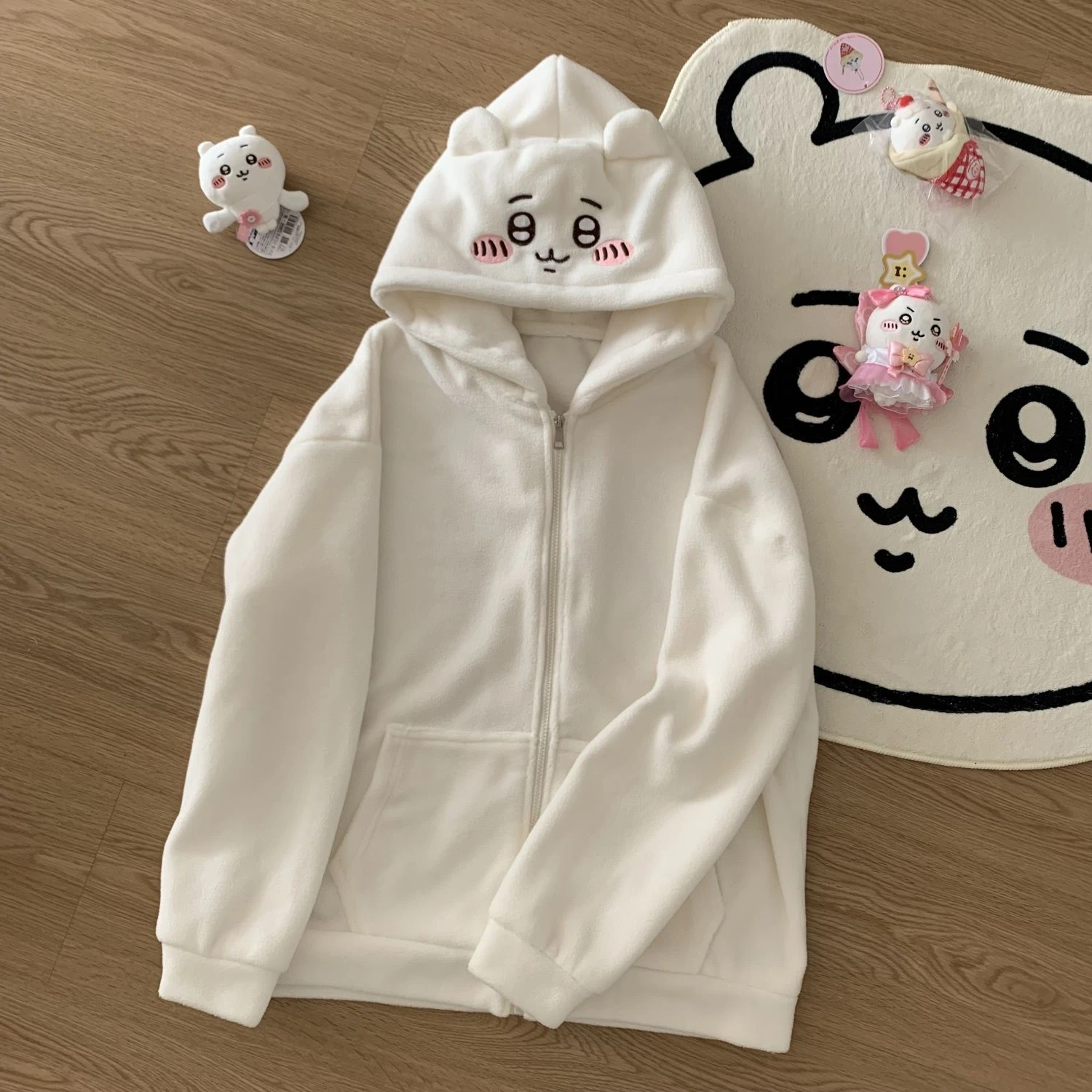 Streetwear Zipper Hoodie Y2K Womens Clothes Harajuku Gothic Kawaii Cute Embroidery Oversized Hooded Sweatshirt Jacket Coat 4