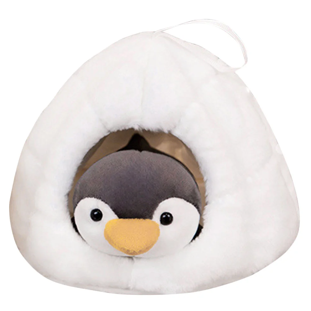 

1 set of Plush Animal Toy Plush Stuffed Penguin with Nest Plush Animal Toy Plush Penguin