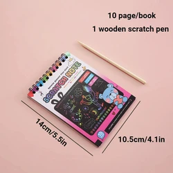 Rainbow Magic Scratch - Off Paper Art Set for Kids - Creative DIY Graffiti Book and Educational Montessori Toy (4)