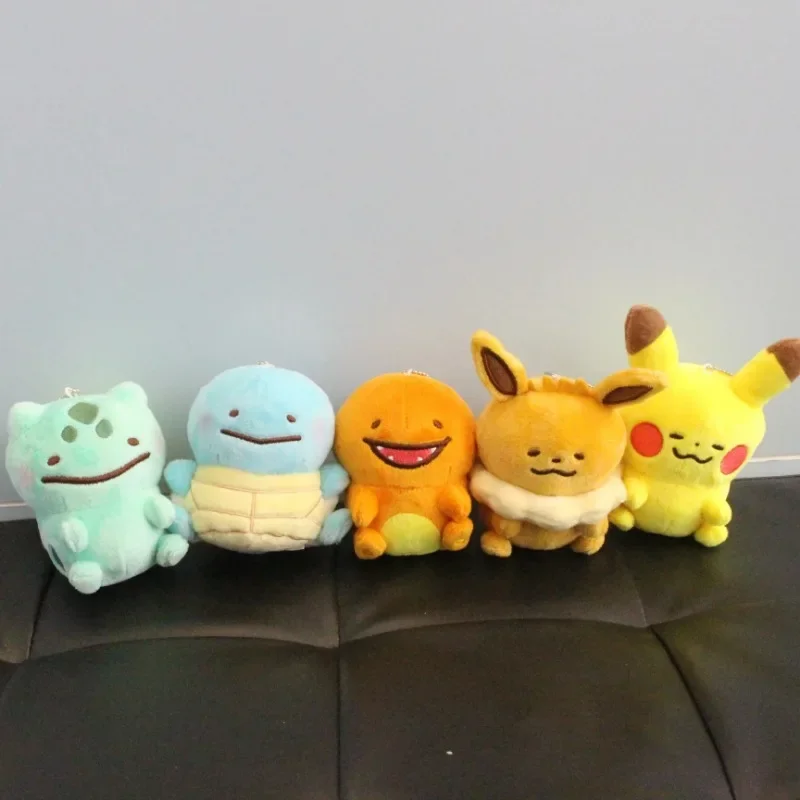 10cm  플러시 장난감 애니메이션 피규어  Charizard Mewtwo  Mew Lucario Gengar 인형 펜던트 장난감 키즈 크리스마스 선물