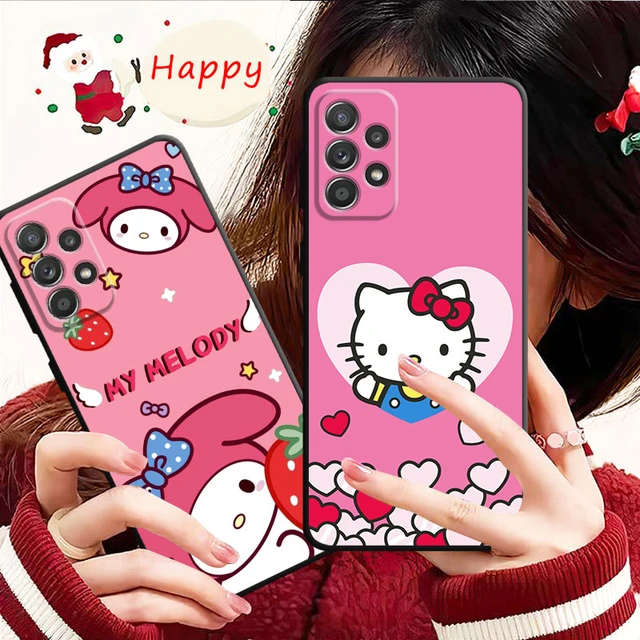 For Samsung A14 A13 A12 A54 A53 A34 A33 A72 Cartoon Hello Kitty