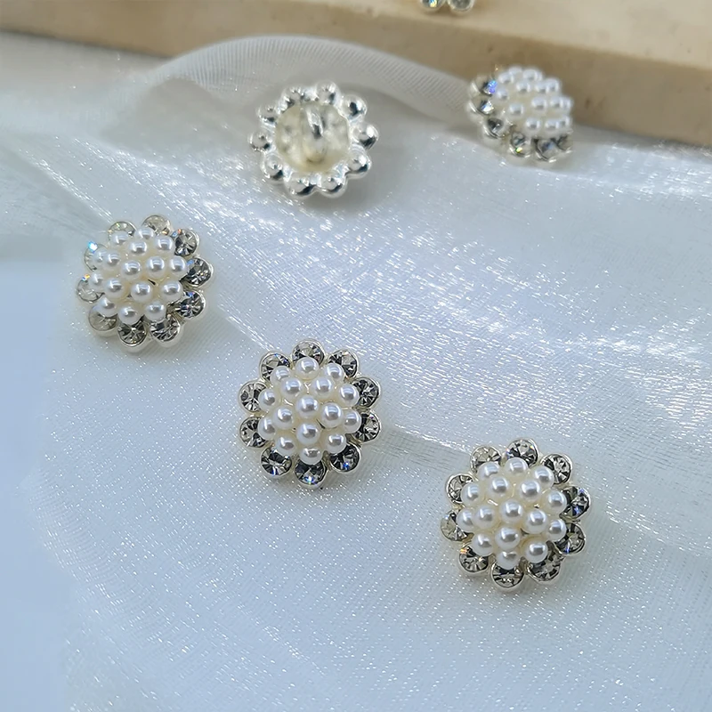 10 Pcs Small Metal Buttons - 15mm Pearl Style Decorative Buttons For DIY Sewing & Crafts - View #11