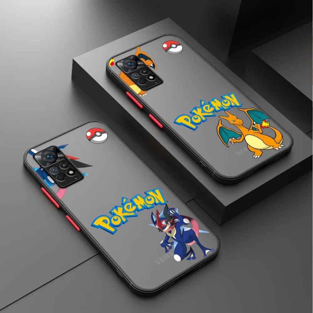 Custodia Per Telefono Per Xiaomi Redmi Note 12 5G 9 11 13 Pro 4G 8 10S 10 K40 11S 12S 9 9S Fundas Cover Opaca Greninja Charizard Bulbasaur