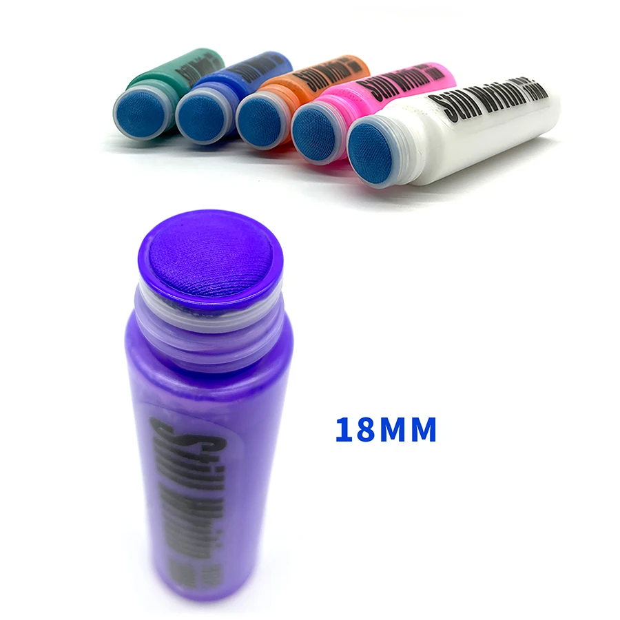 그래피티 플로우 펜 유성 라운드 헤드 18mm/55ml 손으로 그린 서명 펜 페인트 펜은 교체 가능한 잉크로 재사용 가능