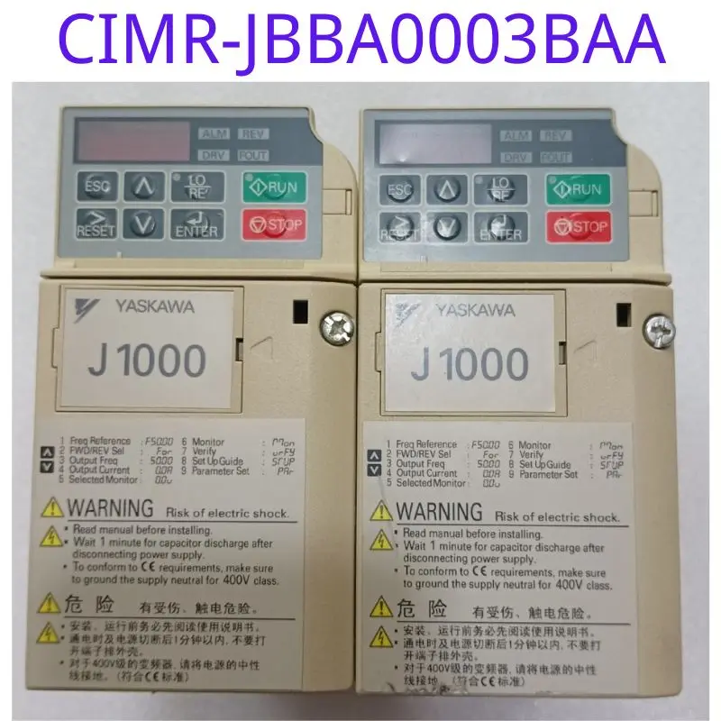 

Used frequency converter CIMR-JBBA0003BAA 0.4KW 220V functional test intact