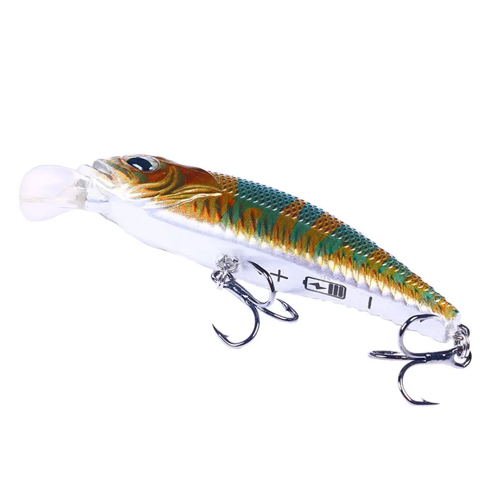 10cm 19g Fishing Bionic Luminous Electric Simulation Twitching Bait USB  Rechargeable Lures Wobbler Auto Swimbait Fishing Gear