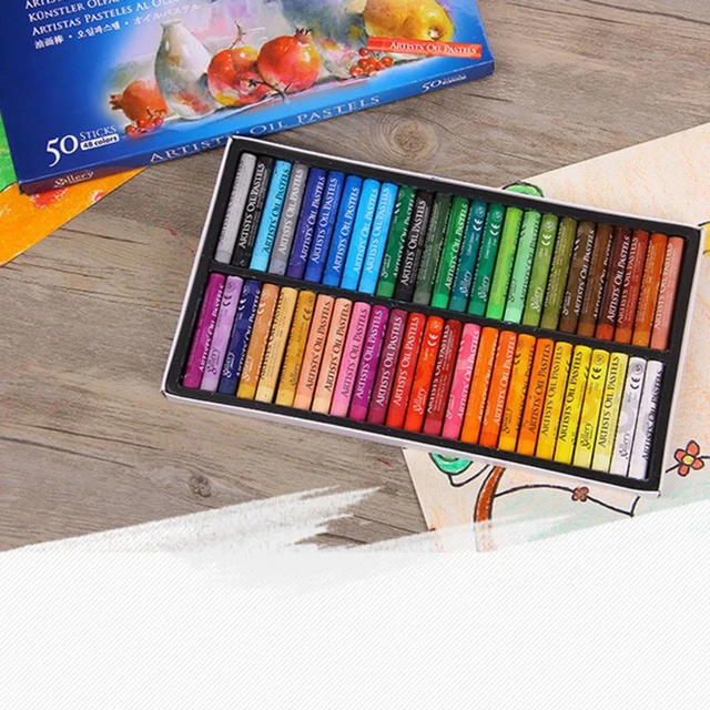 Paul Rubens 50 Colors Oil Pastel Kit Professional Soft Oil Pastel Crayons  for Drawing Artist Students Kids