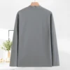 Men's Thiened Fce Open Cardigan Autumn Clothes Loose Fit Base Layer Warm Underwear Casual Sle Elastic Sve Polyester...