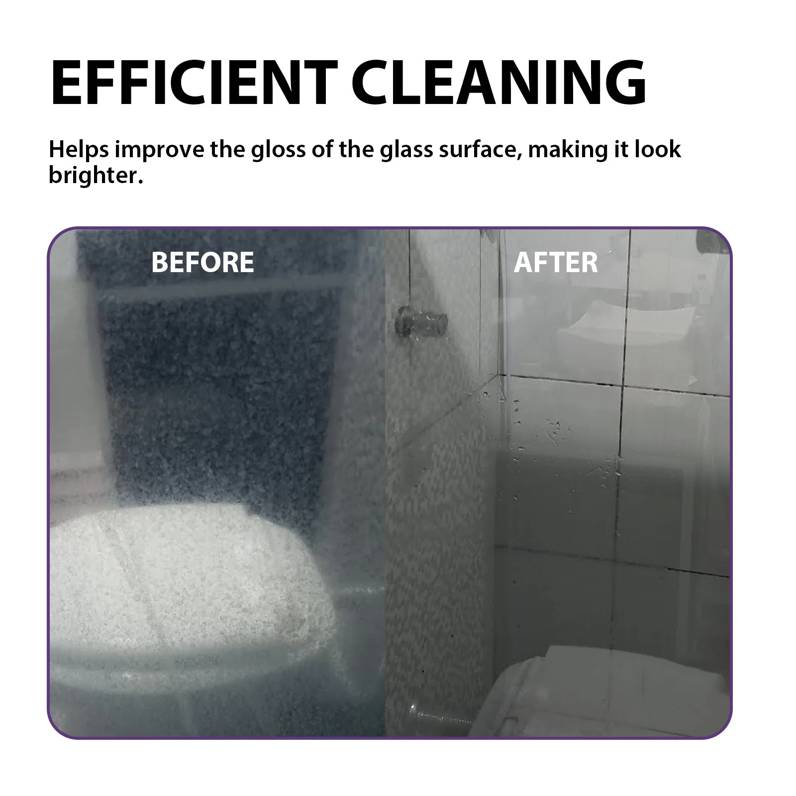 Bathroom Glass Cleaner Liquid Shower Door Hard Water Removal Car Window Degreaser Mirror Brightening Glass Descaling Spray