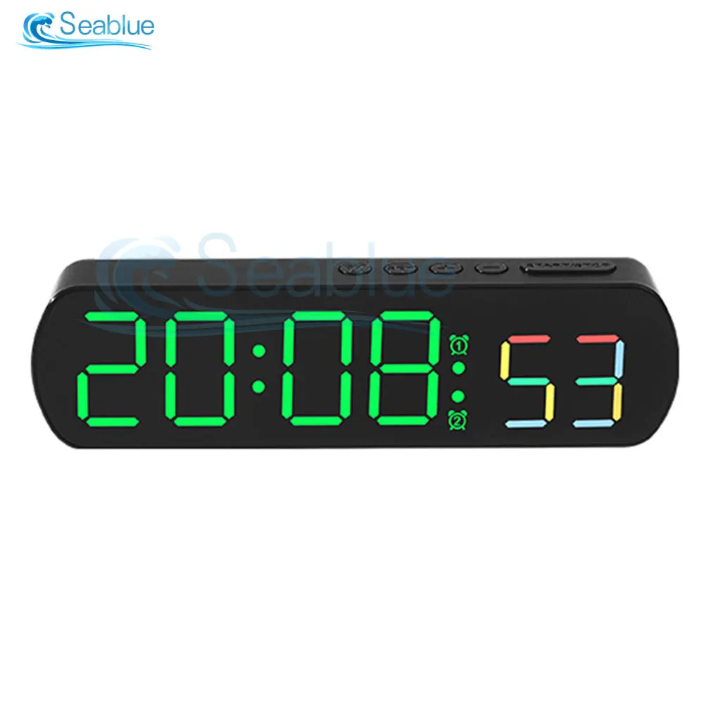 Electronic Clock Creative Multifunctional Led Alarm Clock Temperature Jump Second Display Positive And Countdown Bedside Clock 5