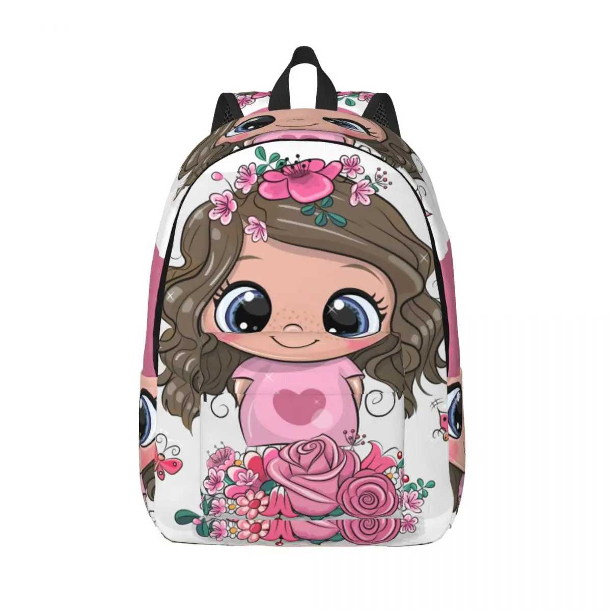 

Мультяшный рюкзак для девочек, милые походные рюкзаки с цветами, подарок на Рождество, студенческие милые школьные ранцы унисекс, большой рюкзак высокого качества