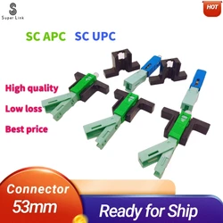 Fast Connector SC APC SCUPC  53mm Single-Mode cold Connector FTTH Fiber Tool Cold Connector Fiber Optic  quick Connnector 53mm
