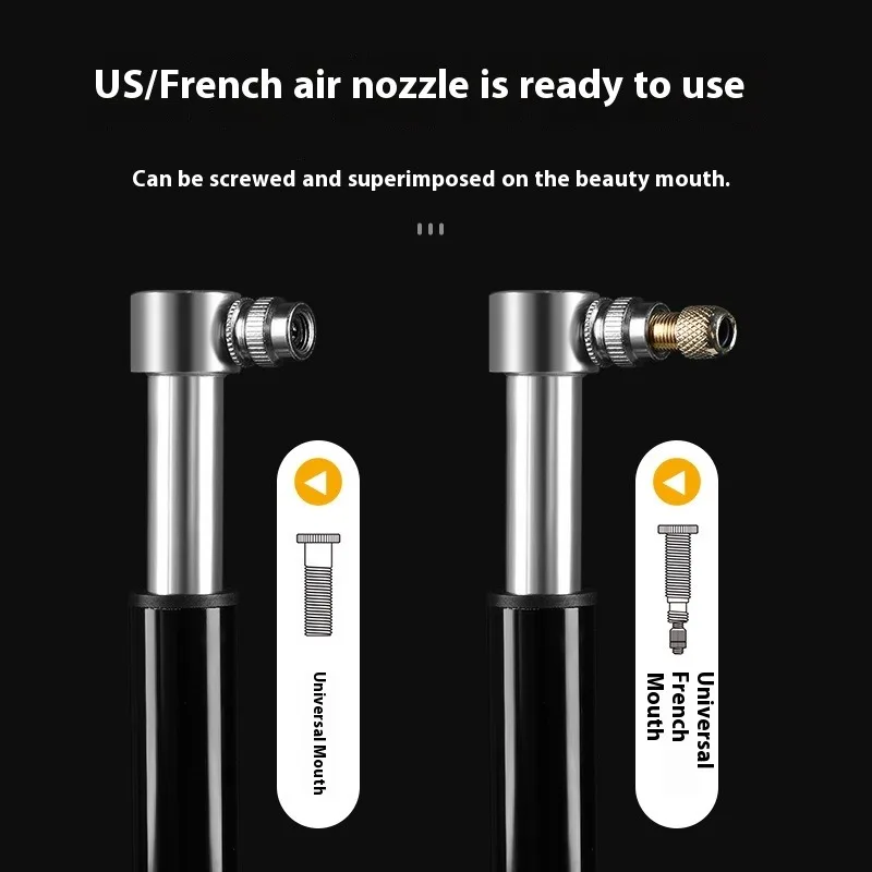 Compact High-Pressure Bicycle Tire Inflator – Mini Portable Bike Pump for Road and Mountain Cycling