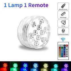 Vibrant LED RGB Underwater Lights with Magnetic Suction Cups (1 lamp 1 remote)
