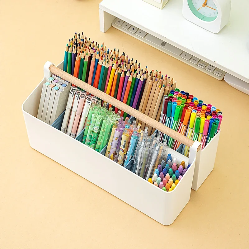 Watercolor Organizer Portable Large Capacity Brush Pencil Stationery Barrel Student Multi-function Pen Holder School Supplies pen holder stationery organizer stationery storage box pen pencil case