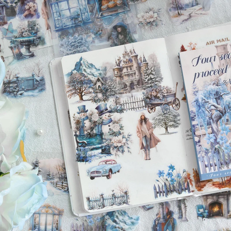 20 Fogli, Libro di Adesivi per Giardino, Materiale per Scrapbook, Adesivi Decorativi Estetici per Quaderni, Custodie per Telefoni, Diari e Cancelleria - immagine 4