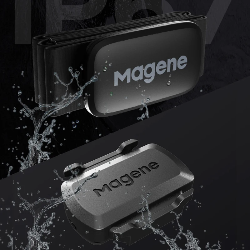 Magene S3+ 자전거 속도/케이던스 센서 및 H64 심박수 모니터 ANT+블루투스 무선 속도계 자전거 센서