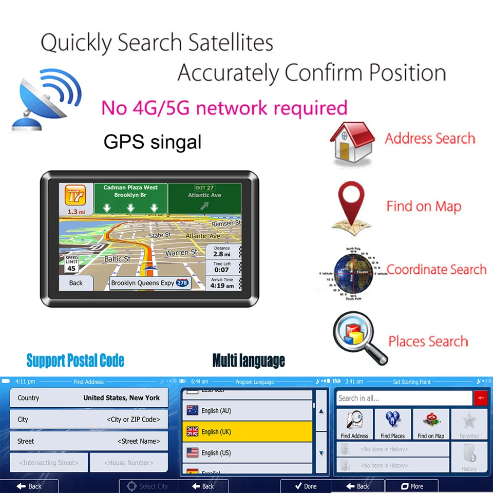 운전의 즐거움을 한층 더 높여주는 5인치 GPS 네비게이터