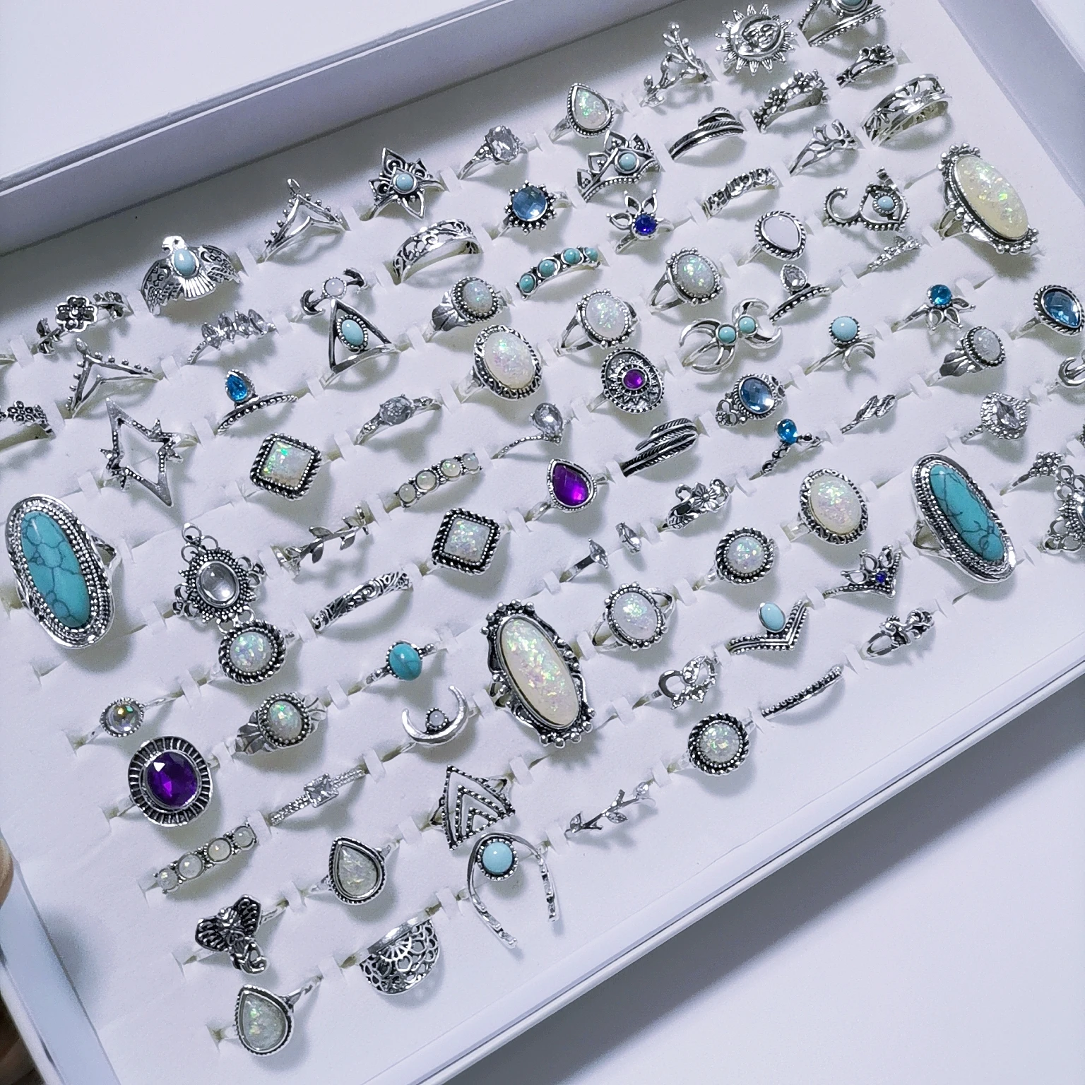 

30pcs/Lot Rings for Women Gifts Vintage Bohemian Couple Knuckle Ring Wedding Party Sets Wholesale