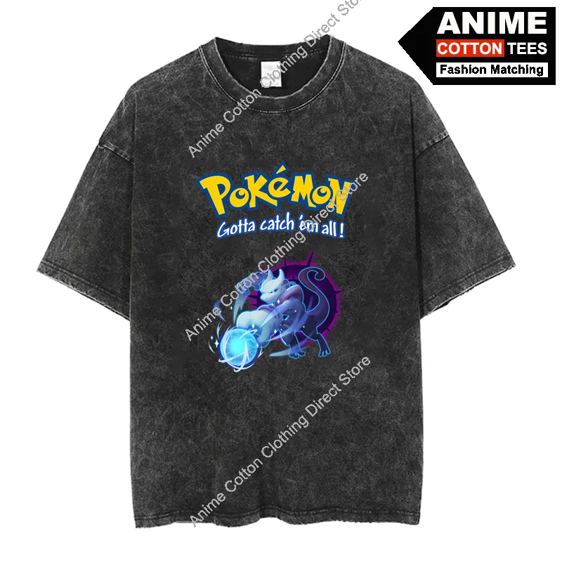 

elf Mewtwo T Shirt Cartoon Anime Elf Baby Print T-shirt Y2k Harajuku Street Casual Unisex Cotton Oversized Loose Tees