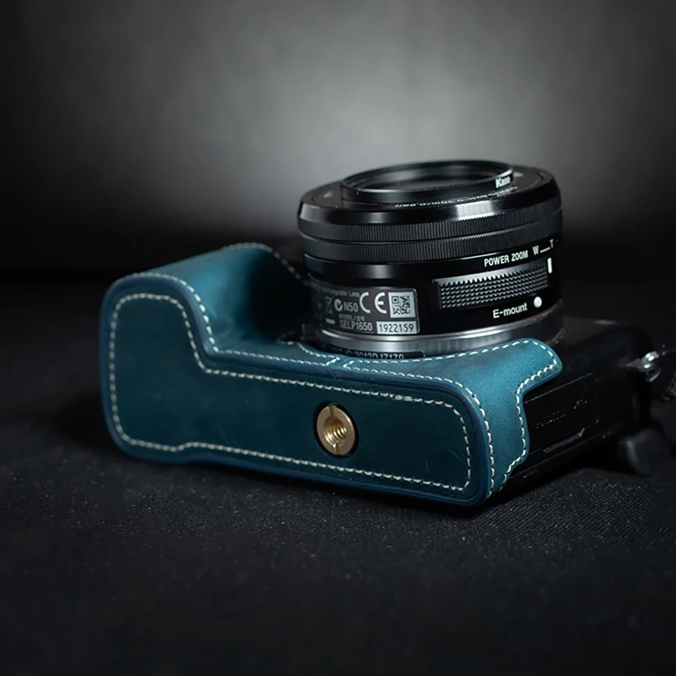 手作り本革保護ハーフケースソニー NEX-6/7 カバーヴィンテージ保護