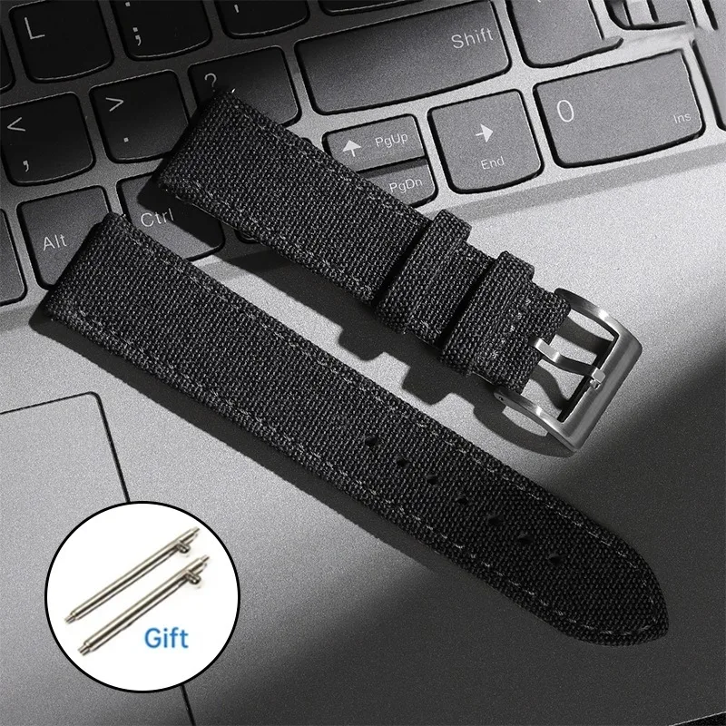 Quick Release Nylon Leather Watch Strap - Universal Military Sport Wristband