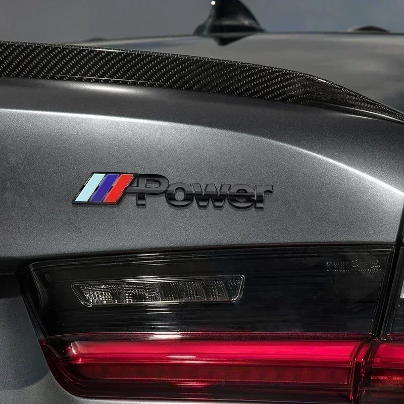 2개 자동차 측면 펜더 엠블럼 스티커 액세서리 BMW M 파워 1 3 5 7 시리즈 e46 e90 e60 X3 X4 X5 X6 F10 F15 F20 F30 G02 G03 용