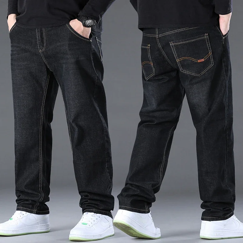 Blue Jeans Men Big Size 48 50 Denim Pants Large Size Pants for 45-150kg Jeans Hombre Wide Leg Jeans Pantalon Homme 3
