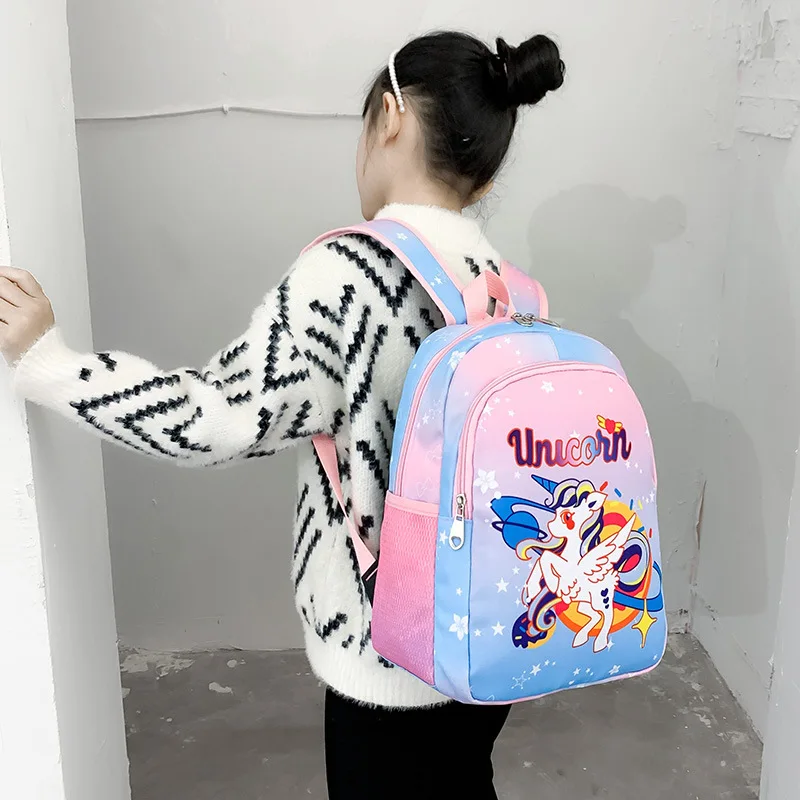 Nylon Children Student Large Backpacks Cartoon Cute Unicorn Cat Backpack In Kindergarten Boys Girls Baby School Bags Sac Licorne
